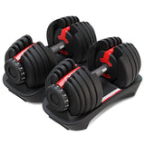 NNEDSZ LSG Adjustable Dumbbells 2.5kg-24kg (Pairs) with Dumbbell Stand