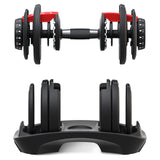 NNEDSZ LSG Adjustable Dumbbells 2.5kg-24kg (Pairs) with Dumbbell Stand