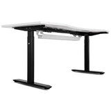 NNEDSZ WalkingPad MC21 with Dual Motor Automatic Standing Desk 180cm in White/Black and Cable Management