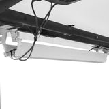 NNEDSZ WalkingPad MC21 with Dual Motor Automatic Standing Desk 180cm in White/Black and Cable Management