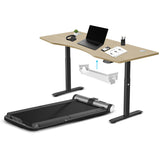 NNEDSZ WalkingPad MC21 with Dual Motor Automatic Standing Desk 180cm in Oak and Cable Management