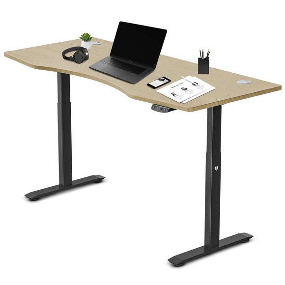 NNEDSZ Fitness ErgoDesk AUTO Series Automatic Standing Desk 1500mm in Oak