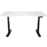 NNEDSZ Fitness ErgoDesk AUTO Series Automatic Standing Desk 150cm in White & Black