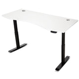 NNEDSZ Fitness ErgoDesk Automatic Standing Desk 1500mm (White) + Cable Management Tray