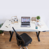 NNEDSZ Fitness ErgoDesk AUTO Series Automatic Standing Desk 180cm in White & Black