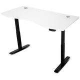 NNEDSZ Fitness Cyclestation 3 Exercise Bike with ErgoDesk Automatic Standing Desk 180cm in White/Black