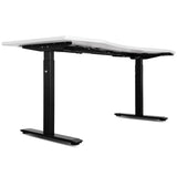 NNEDSZ Fitness Cyclestation 3 Exercise Bike with ErgoDesk Automatic Standing Desk 180cm in White/Black