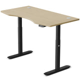 NNEDSZ Fitness Cyclestation 3 Exercise Bike with ErgoDesk Automatic Standing Desk 150cm in Oak/Black