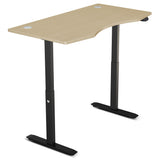 NNEDSZ Fitness Cyclestation 3 Exercise Bike with ErgoDesk Automatic Standing Desk 180cm in Oak/Black