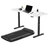 NNEDSZ Fitness V-FOLD Treadmill with ErgoDesk Automatic Standing Desk 1800mm in White/Black