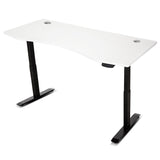 NNEDSZ Fitness V-FOLD Treadmill with ErgoDesk Automatic Standing Desk 1800mm in White/Black