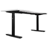 NNEDSZ Fitness V-FOLD Treadmill with ErgoDesk Automatic Standing Desk 1800mm in White/Black