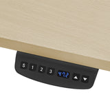 NNEDSZ Fitness V-FOLD Treadmill with ErgoDesk Automatic Standing Desk 1500mm in Oak/Black