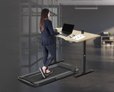 NNEDSZ Fitness V-FOLD Treadmill with ErgoDesk Automatic Standing Desk 1500mm in Oak/Black