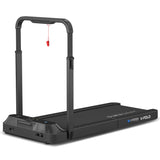 NNEDSZ Fitness V-FOLD Treadmill with ErgoDesk Automatic Standing Desk 1800mm in Oak/Black