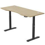 NNEDSZ Fitness V-FOLD Treadmill with ErgoDesk Automatic Standing Desk 1800mm in Oak/Black