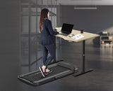 NNEDSZ Fitness V-FOLD Treadmill with ErgoDesk Automatic Standing Desk 1800mm in Oak/Black
