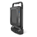 NNEDSZ Fitness V-FOLD Treadmill with ErgoDesk Automatic Standing Desk 1500mm in White/Black with Cable Management