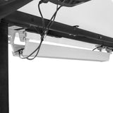 NNEDSZ Fitness V-FOLD Treadmill with ErgoDesk Automatic Standing Desk 1800mm in White/Black with Cable Management