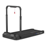 NNEDSZ Fitness V-FOLD Treadmill with ErgoDesk Automatic Standing Desk 1500mm in Oak/Black with Cable Management