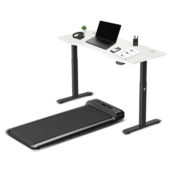 NNEDSZ Fitness Walkingpad M2 Treadmill with Dual Motor Automatic Standing Desk 150cm in White/Black