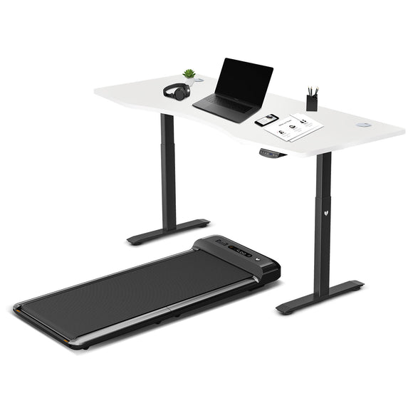 NNEDSZ Fitness Walkingpad M2 Treadmill with Dual Motor Automatic Standing Desk 180cm in White/Black