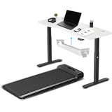 NNEDSZ Fitness WalkingPad M2 Treadmill with ErgoDesk Automatic White Standing Desk 1500mm + Cable Management Tray