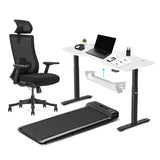 NNEDSZ Lifespan Fitness WalkingPad M2 + ErgoDesk 1500mm White + Cable Management + DM9 Chair
