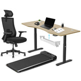 NNEDSZ Lifespan Fitness WalkingPad M2 + ErgoDesk 1800mm Oak + Cable Management + DM9 Chair
