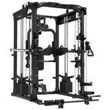NNEDSZ LSG GRK200 10-in-1 Home Gym Station, Power Rack, Smith Machine and Cable Crossover + 90kg Standard Weight Plate Set
