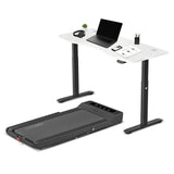 NNEDSZ LSG Nimbus Walking Pad Treadmill + ErgoDesk Automatic Standing Desk 1500mm (White)