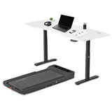 NNEDSZ LSG Nimbus Walking Pad Treadmill + ErgoDesk Automatic Standing Desk 1800mm (White)