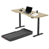 NNEDSZ LSG Nimbus Walking Pad Treadmill + ErgoDesk Automatic Standing Desk 1800mm (Oak)