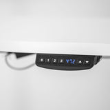 NNEDSZ LSG Pacer M5 with Dual Motor Automatic Standing Desk 150cm in White/Black and Cable Management