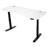 NNEDSZ LSG Pacer M5 with Dual Motor Automatic Standing Desk 180cm in White/Black and Cable Management