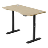 NNEDSZ LSG Pacer M5 with Dual Motor Automatic Standing Desk 150cm in Oak/Black and Cable Management