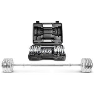 NNEDSZ LSG 2-in-1 Dumbbell Barbell Set with Case 30kg