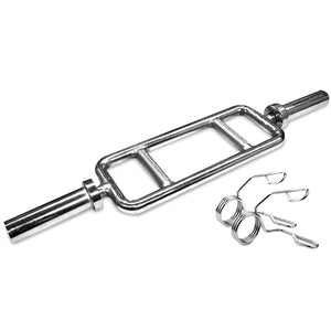NNEDSZ Olympic Tricep Bar with Spring Collar