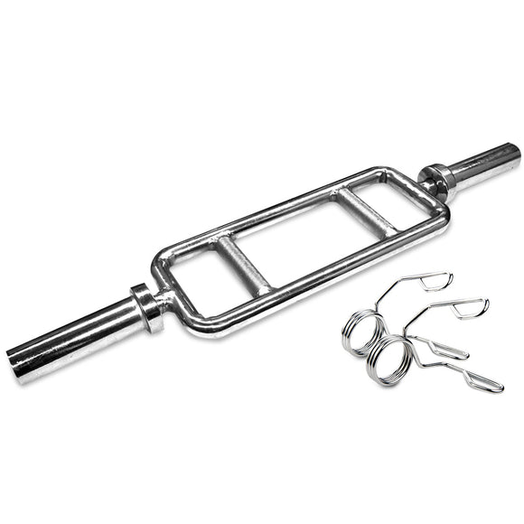 NNEDSZ Olympic Tricep Bar with Spring Collar