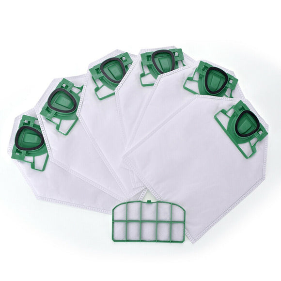 NNEDSZ 6 X Vacuum bags and filter for Vorwerk Kobold VK200