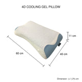NNEDSZ Set of 4X 4D Cooling Gel Technology Memory Foam Removable Outer Cover Hypoallergenic Pillow