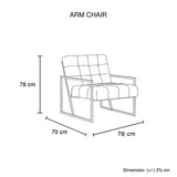 NNEDSZ Carman Arm Chair Blue Velvet