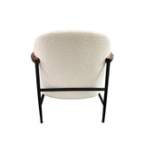 NNEDSZ Denmark Arm Chair Polyester Fabric Upholstery Wooden Structure Solid Foam Black Metal Legs