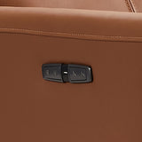 NNEDSZ Arm Chair Power Recliner 360 Degree Swiveling Cow Leather USB Charger Metal Legs