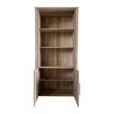 NNEDSZ Display Shelf Book Case Stand Bookshelf Natural Wood like MDF in Oak Colour