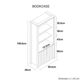 NNEDSZ Display Shelf Book Case Stand Bookshelf Natural Wood like MDF in Oak Colour