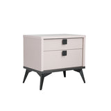 NNEDSZ Queen 4 Pcs Bedroom Suite with Dresser Fabric Upholstery MDF Combination of Champagne and Black Colour