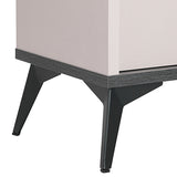 NNEDSZ Queen 4 Pcs Bedroom Suite with Dresser Fabric Upholstery MDF Combination of Champagne and Black Colour