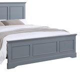 NNEDSZ 4 Pieces Bedroom Suite in Solid Wood & MDF King Size Grey Colour Bed, Bedside Table & Dresser