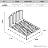 NNEDSZ Camelia King Single Size Bed Frame Pink Velvet Upholstery High Headboard Quality Slats Metal Structure